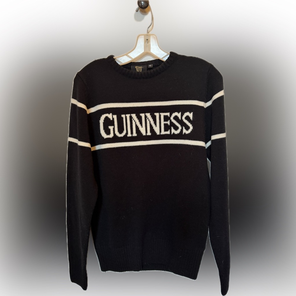 Guinness Brewery Black and White Crewneck Sweater Unisex
